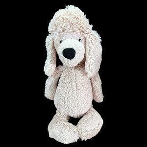 Jellycat Bashful Poodle Dog Puppy Pale Light Pink Blush Soft Rare Plush 12"